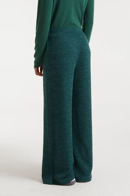 Green ribbed knit pants