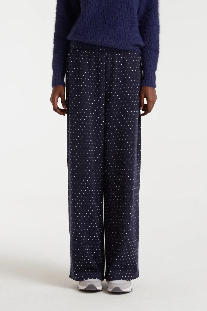 Jacquard trousers with Super Mini Dots print