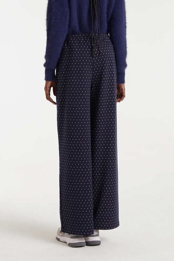 Jacquard trousers with Super Mini Dots print