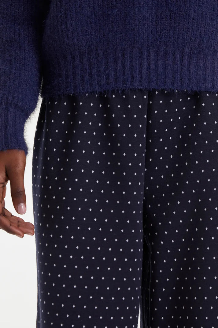 Jacquard trousers with Super Mini Dots print