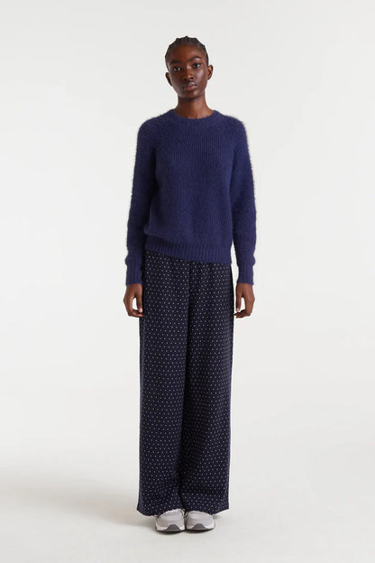 Jacquard trousers with Super Mini Dots print