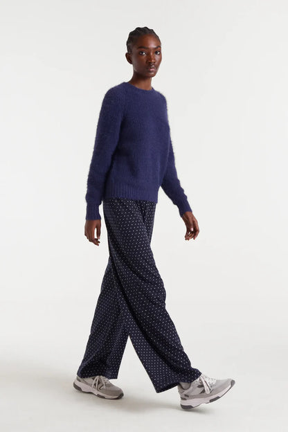 Jacquard trousers with Super Mini Dots print