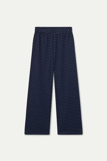 Jacquard trousers with Super Mini Dots print