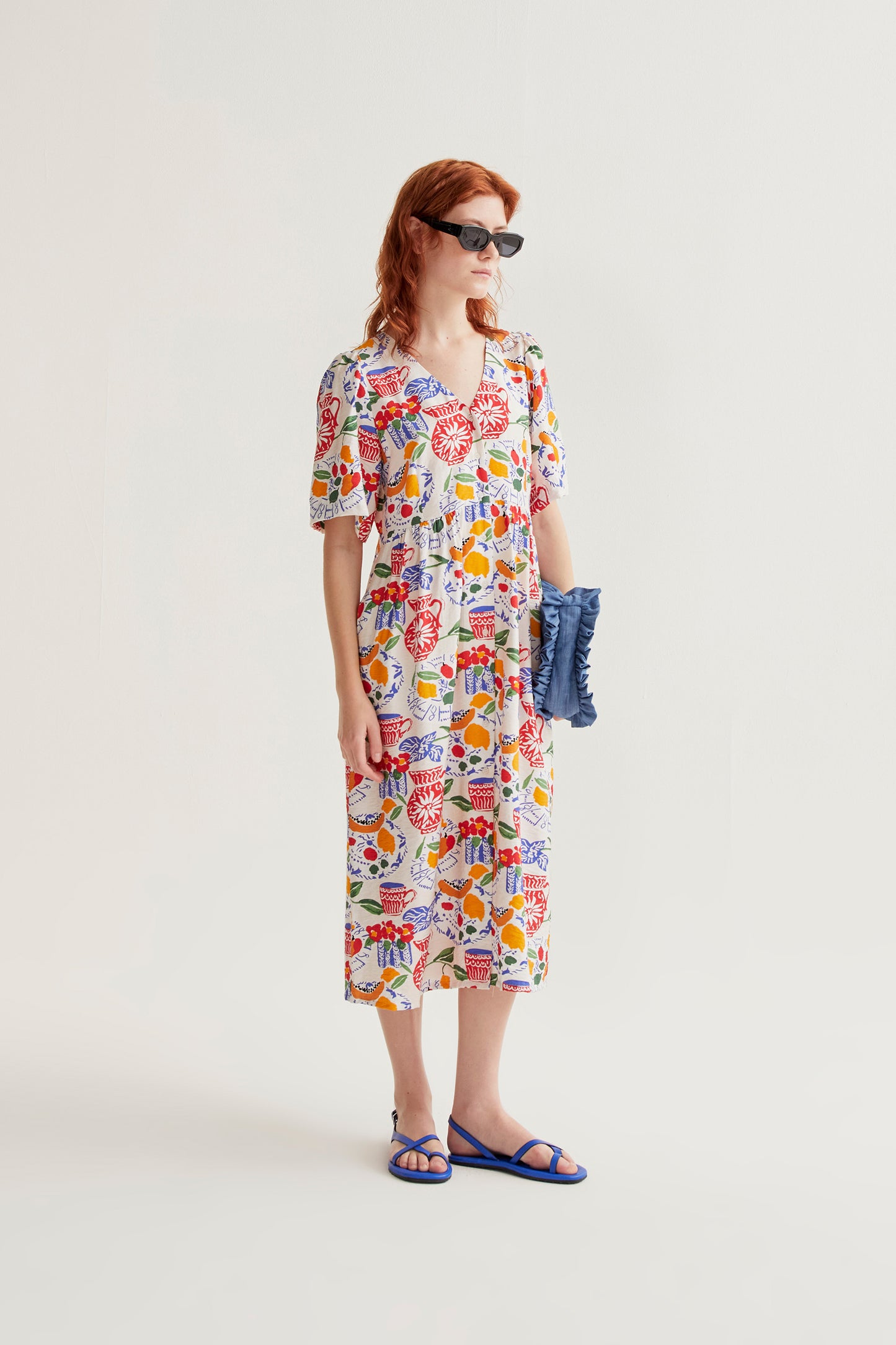 Lush print midi dress