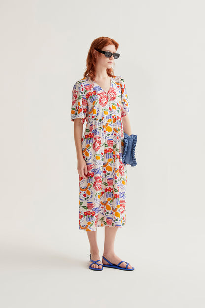 Lush print midi dress