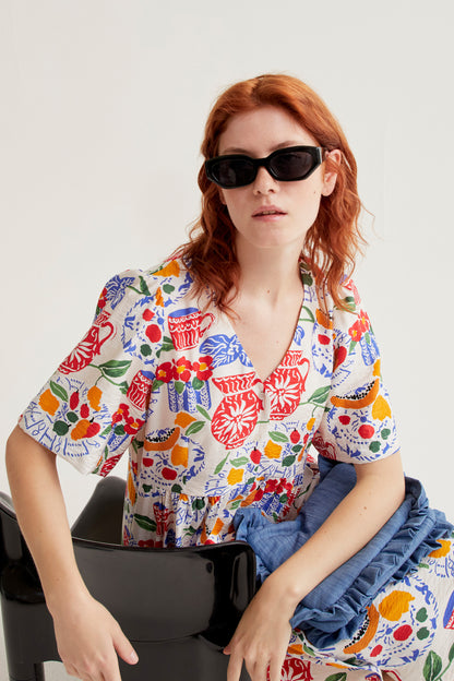 Lush print midi dress