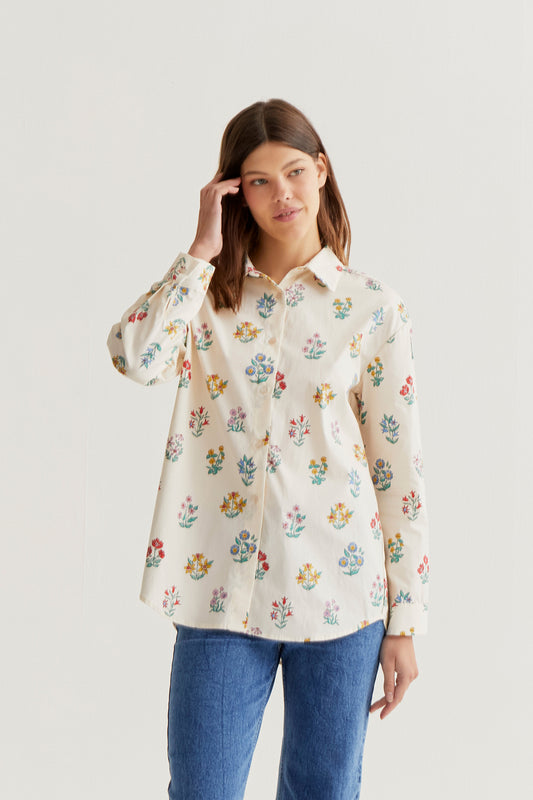 Shirt with gardener print