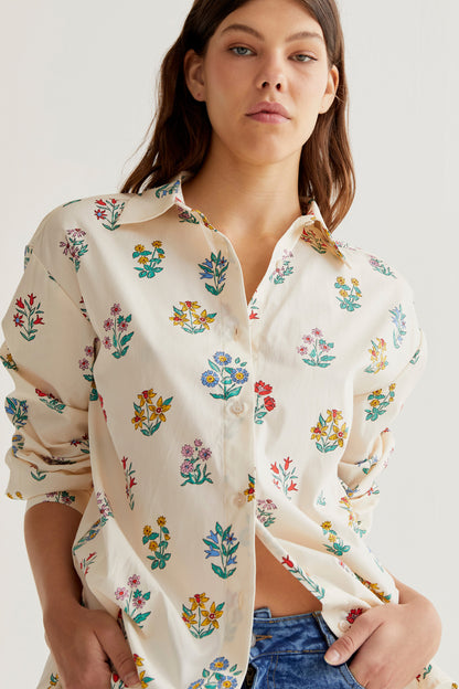 Shirt with gardener print