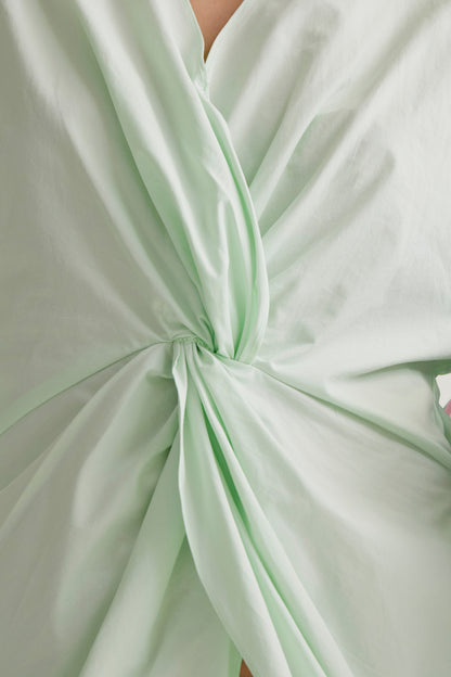 Green draped top