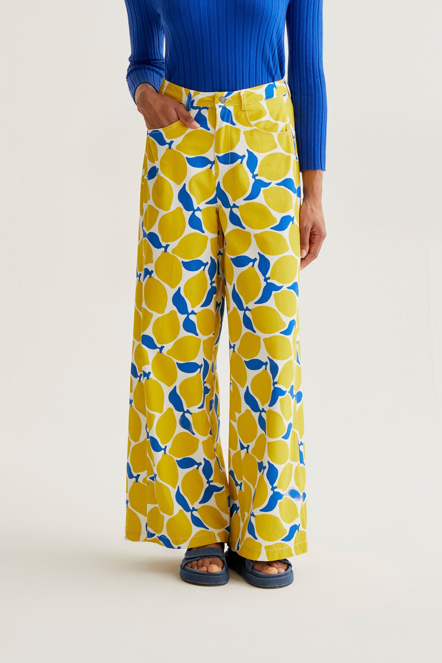 Limoncello print trousers