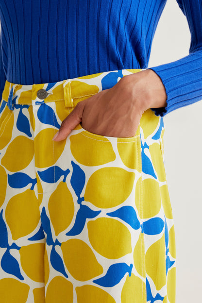 Limoncello print trousers