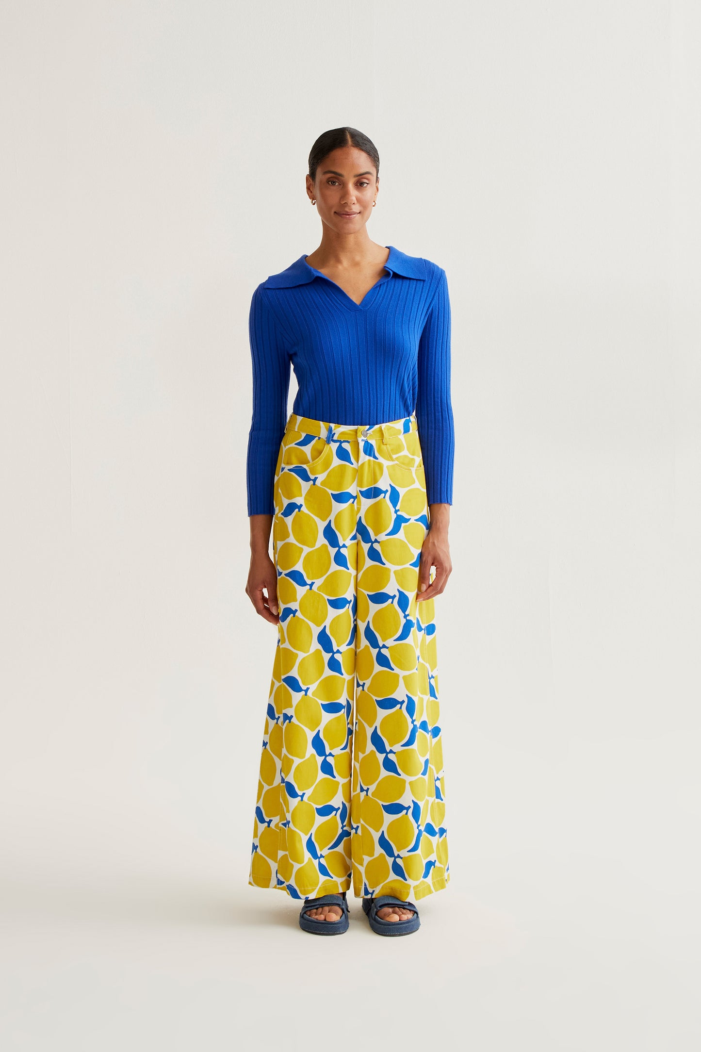 Limoncello print trousers
