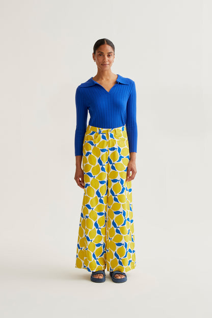 Limoncello print trousers
