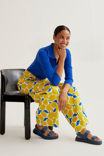 Limoncello print trousers