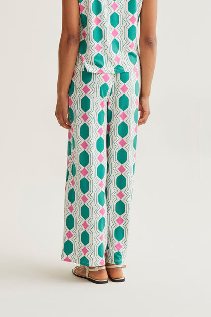 Trousers with Geometric print