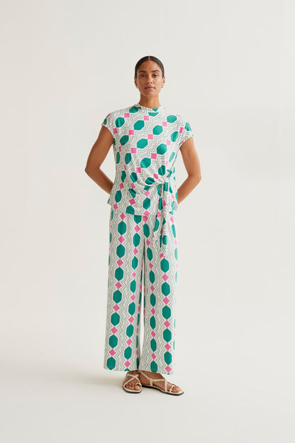 Trousers with Geometric print