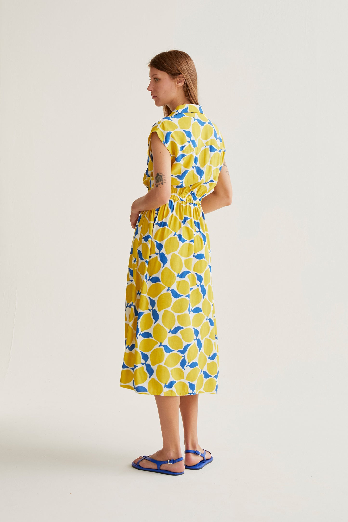 Limoncello print midi dress