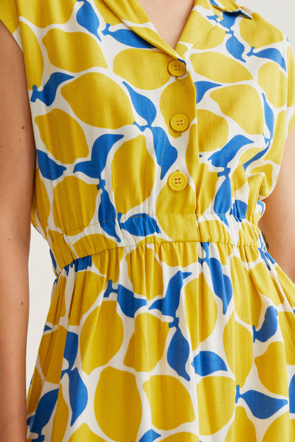 Limoncello print midi dress