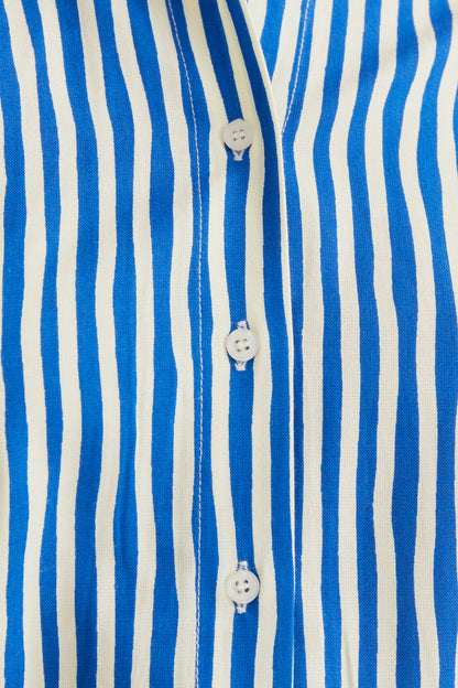 Shirt with Lavagna Blue print