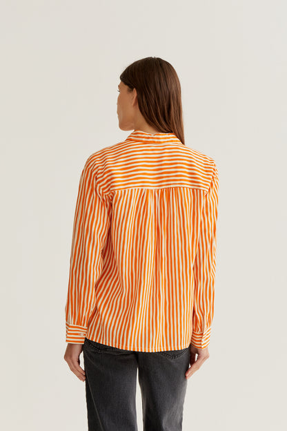Shirt with Lavagna Orange print