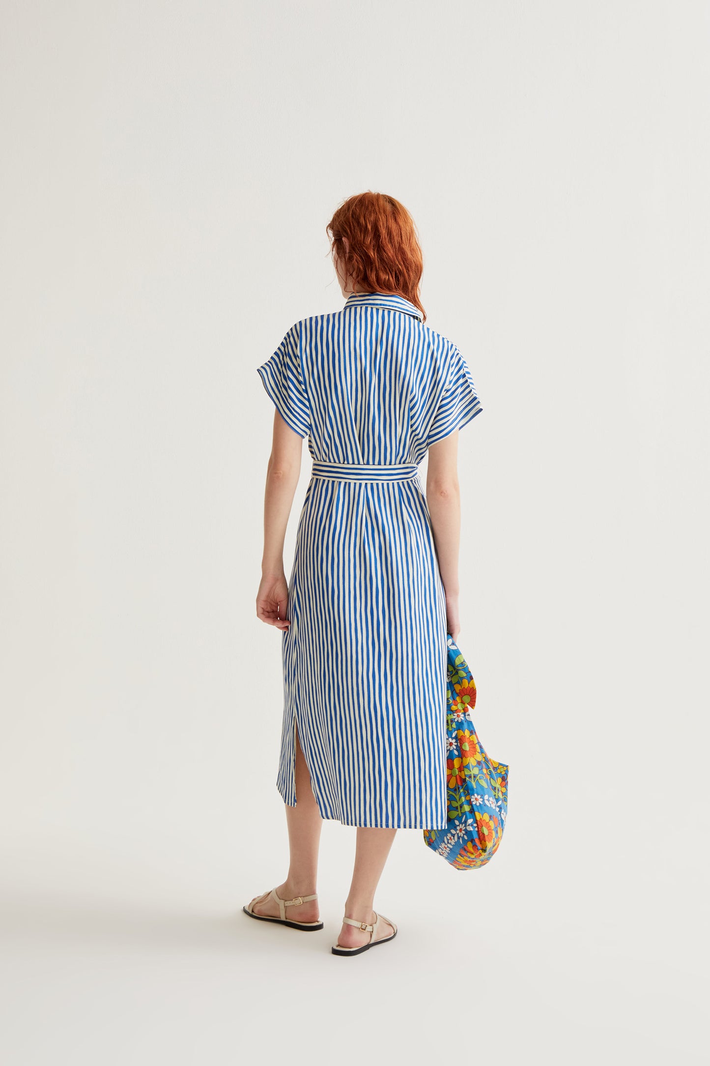Lavagna Blue print midi dress