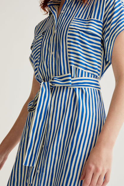 Lavagna Blue print midi dress
