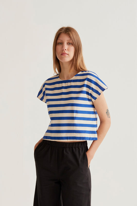 Bamboo Blue Print Top