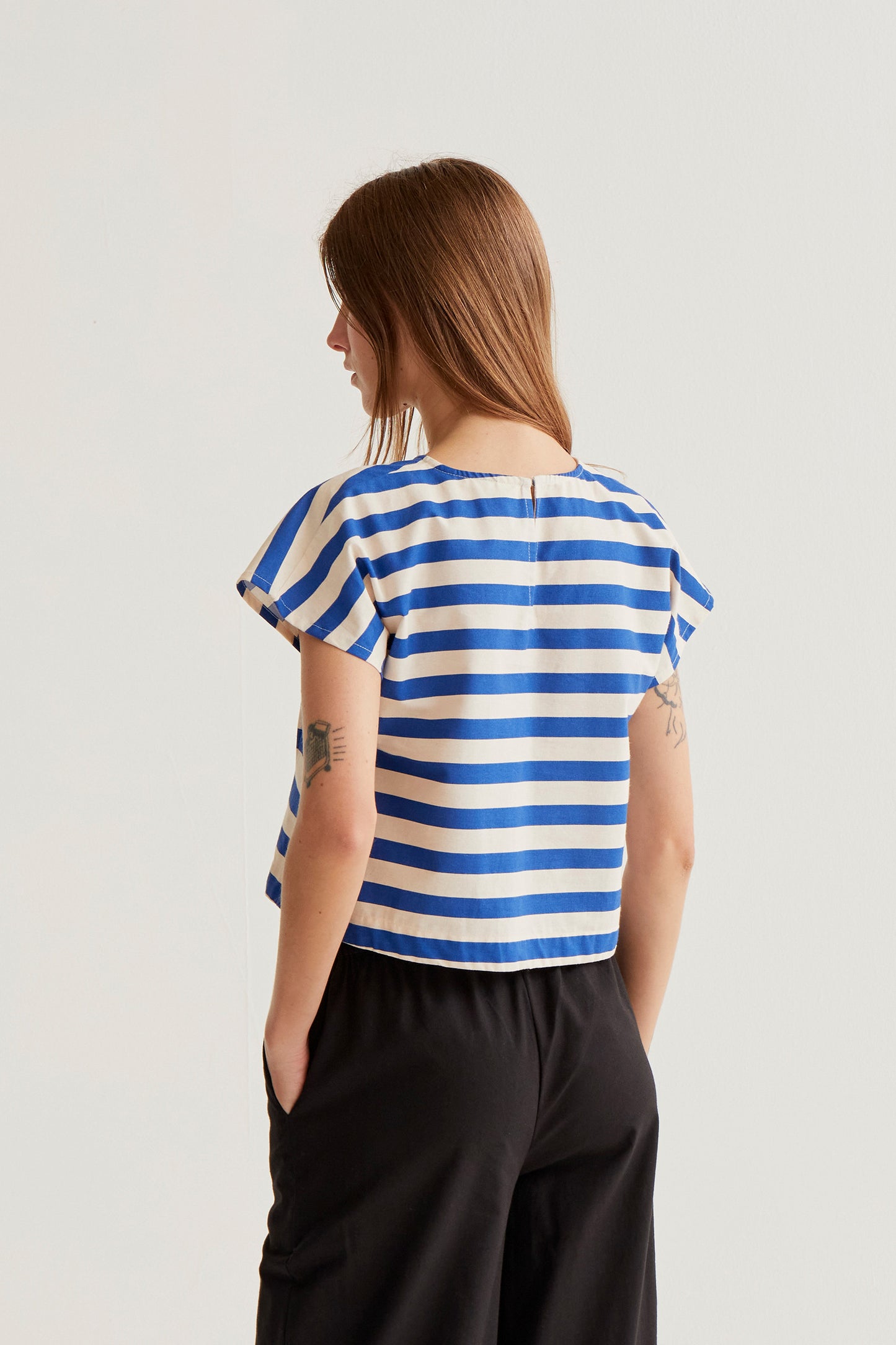 Bamboo Blue Print Top