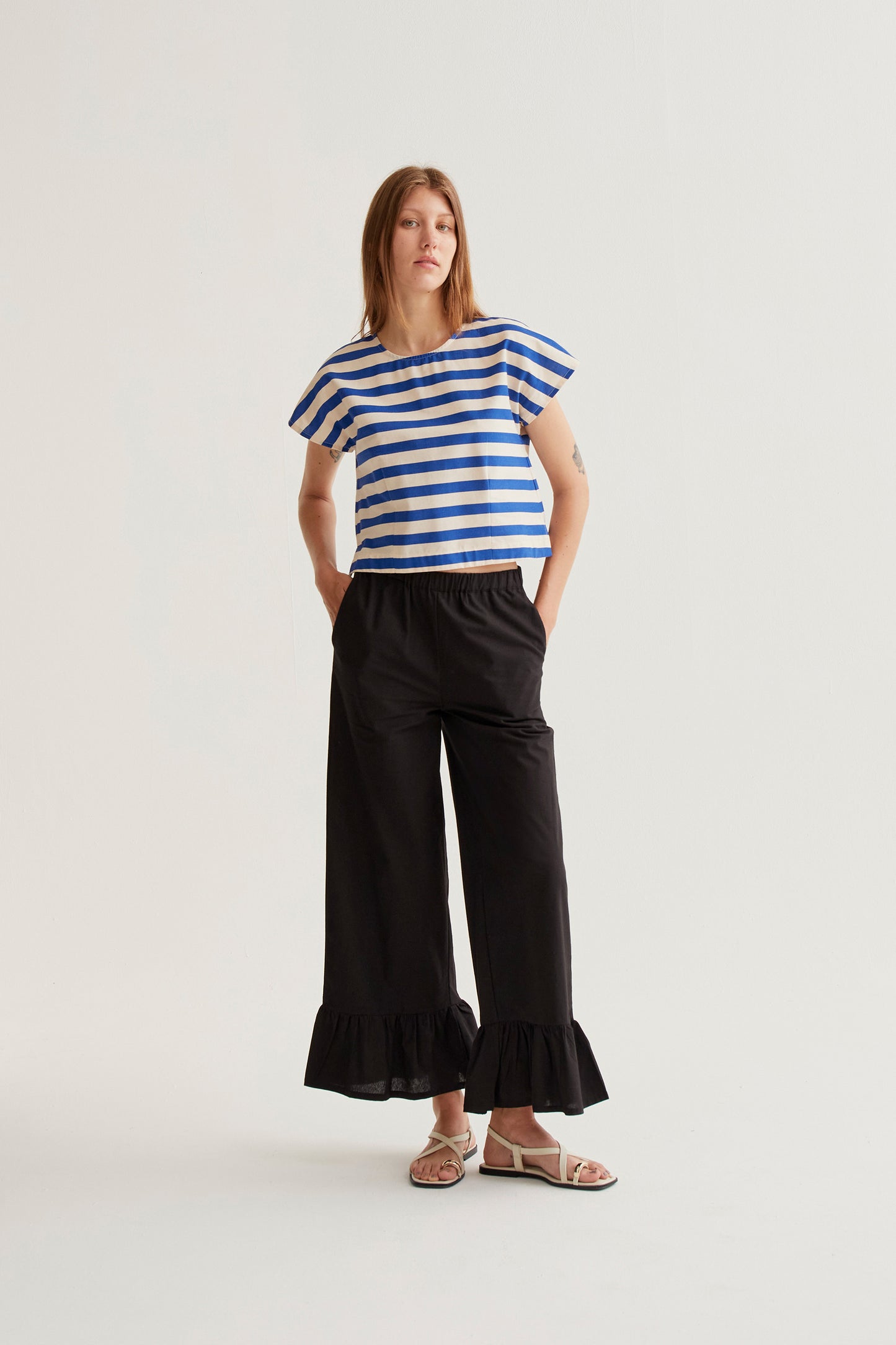 Bamboo Blue Print Top
