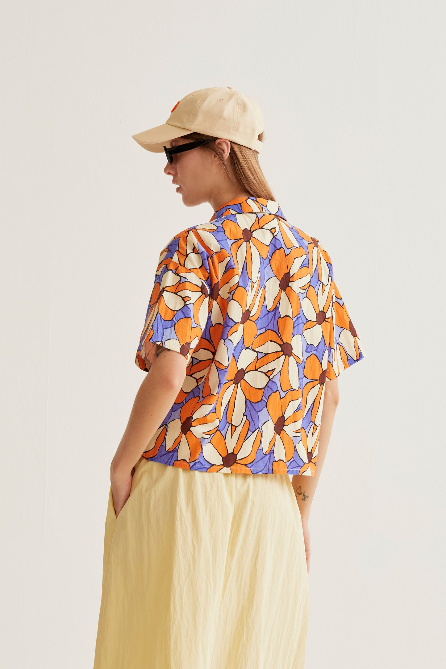 Marigold print shirt