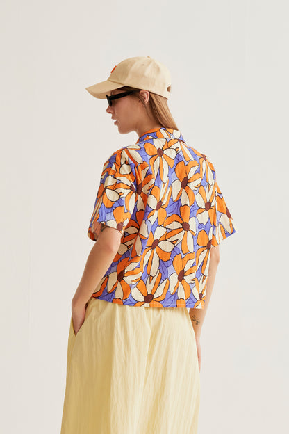 Marigold print shirt