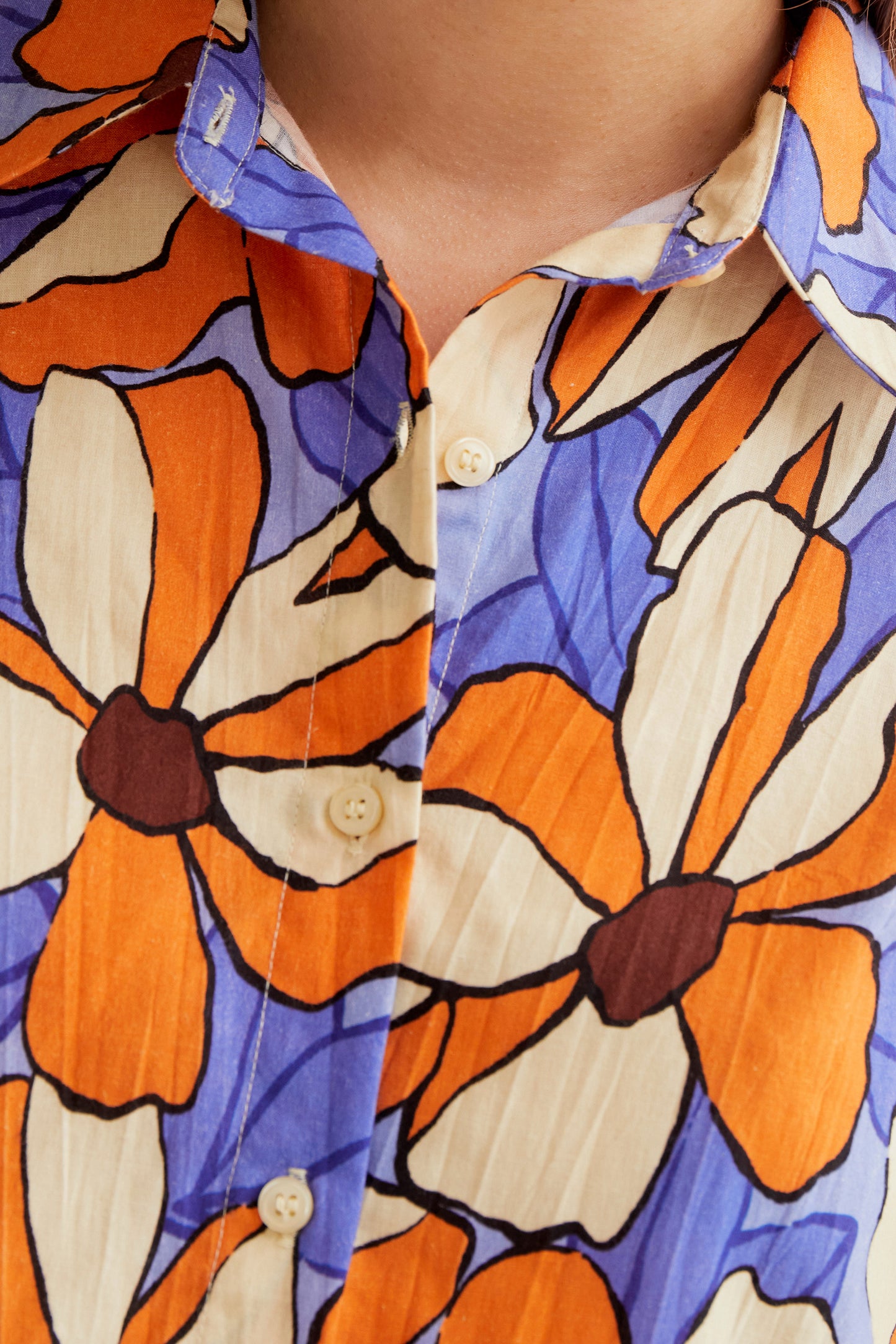 Marigold print shirt