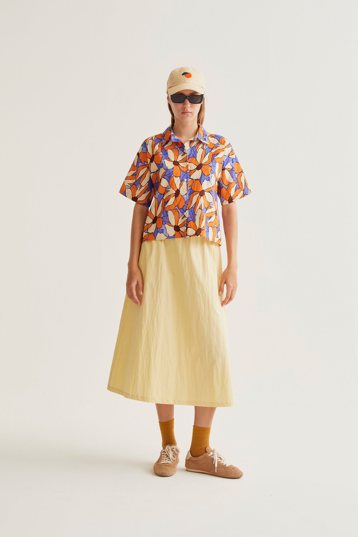 Marigold print shirt