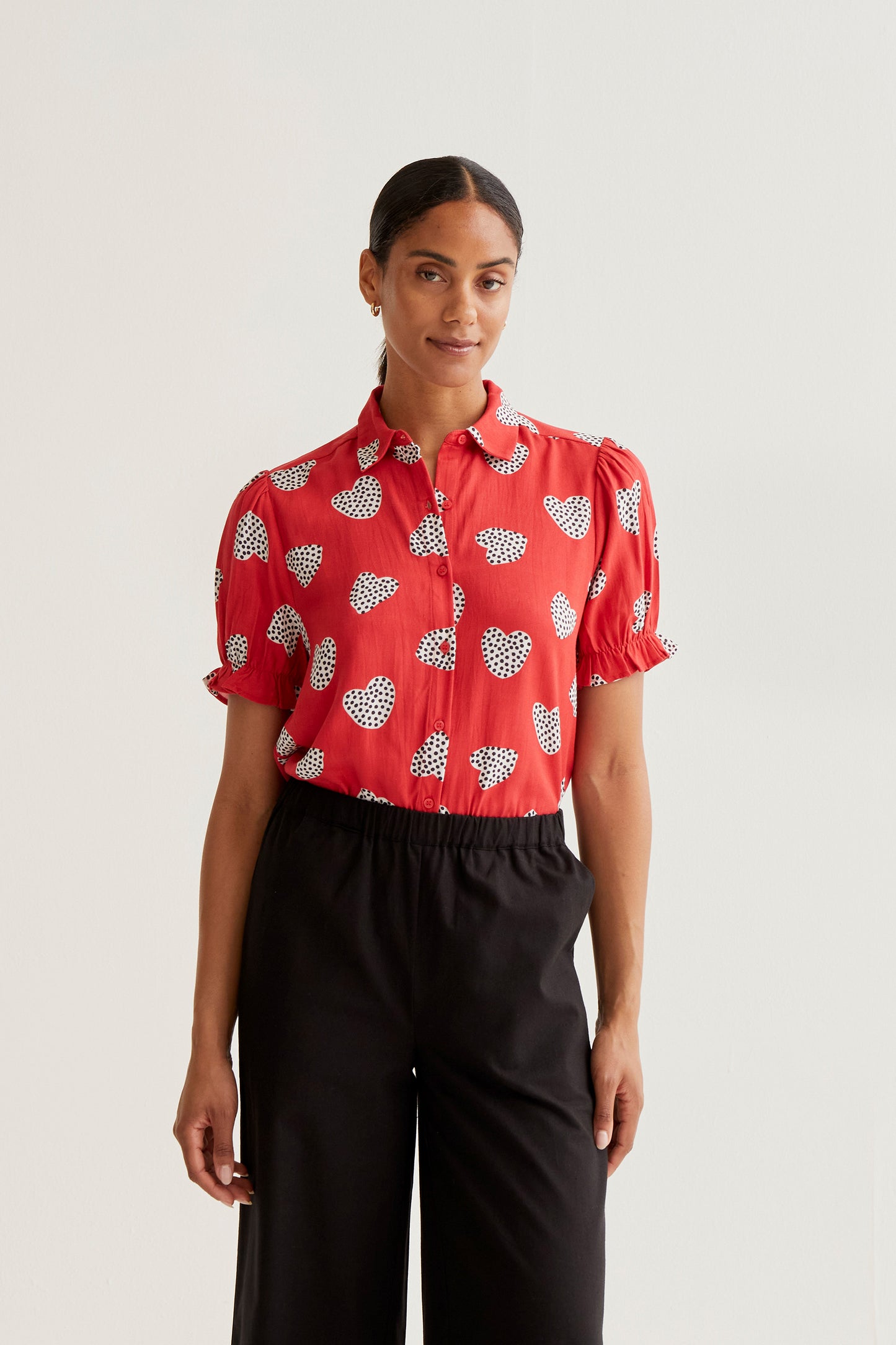 Shirt with Harmony Red print