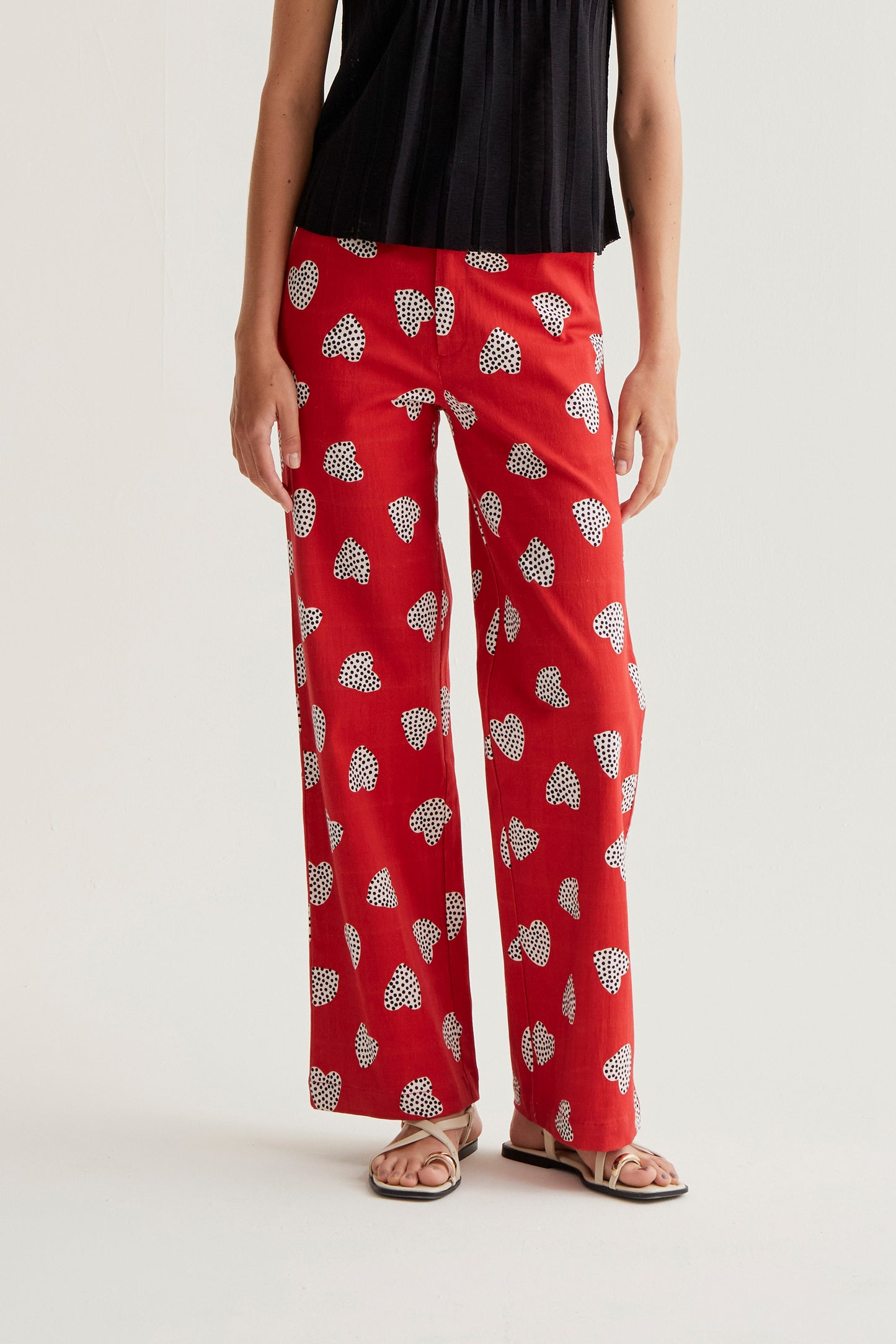 Harmony Red Print Trousers