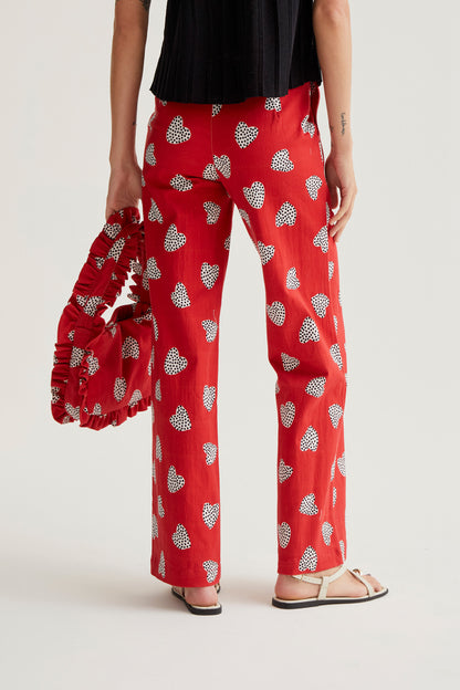 Harmony Red Print Trousers