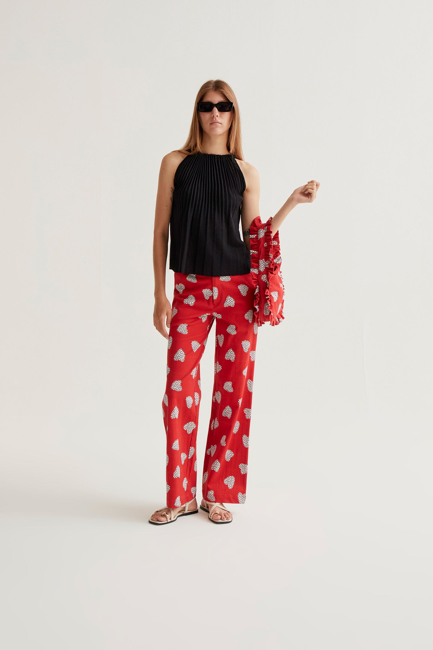 Harmony Red Print Trousers