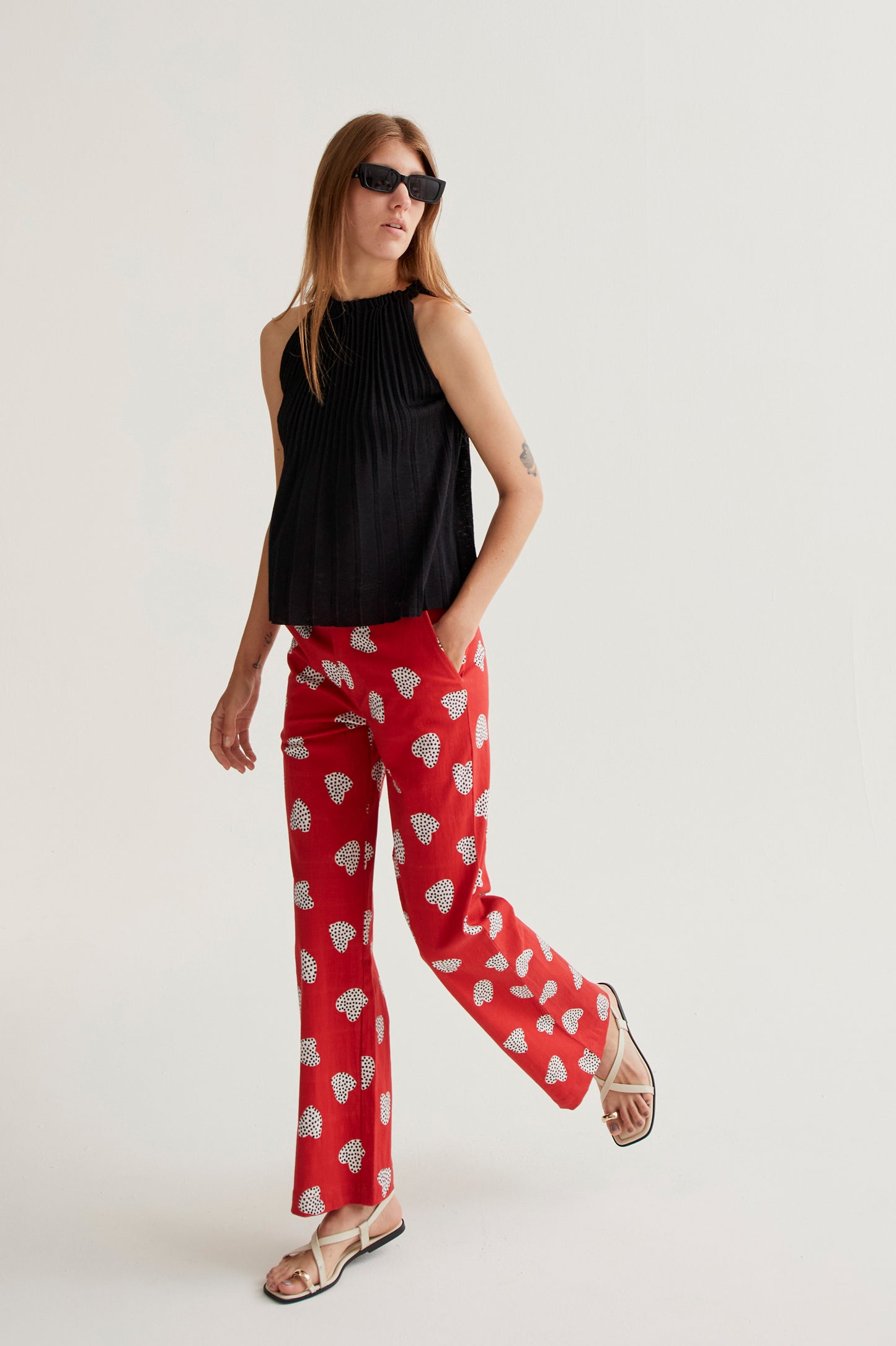 Harmony Red Print Trousers