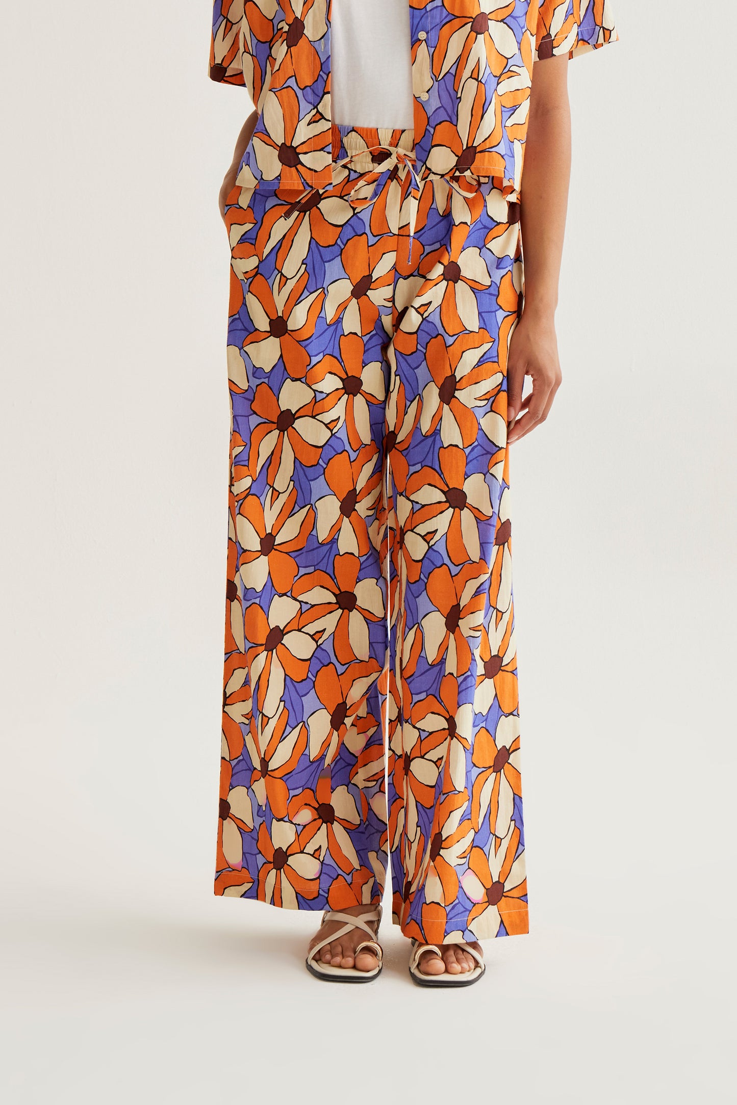 Marigold print trousers