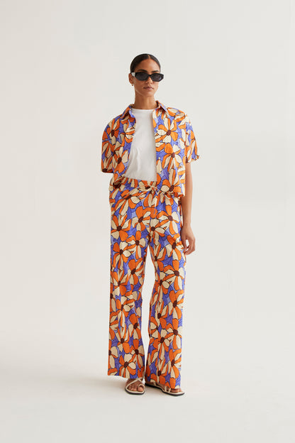 Marigold print trousers