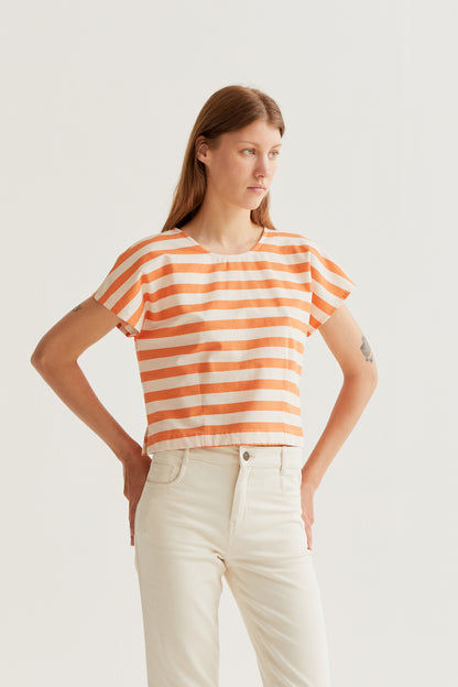 Bamboo Orange Print Top