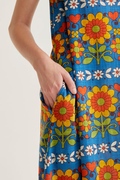Long dress with Garden print