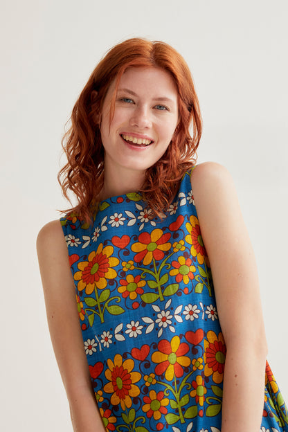 Long dress with Garden print