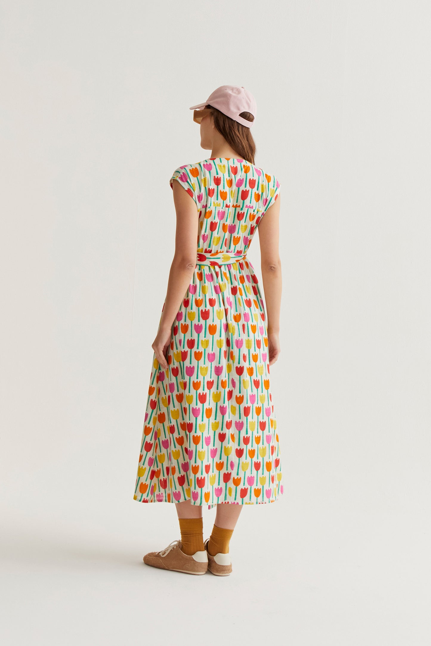Tulip Print Long Dress