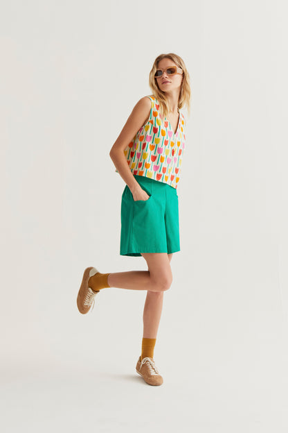 Tulip print vest