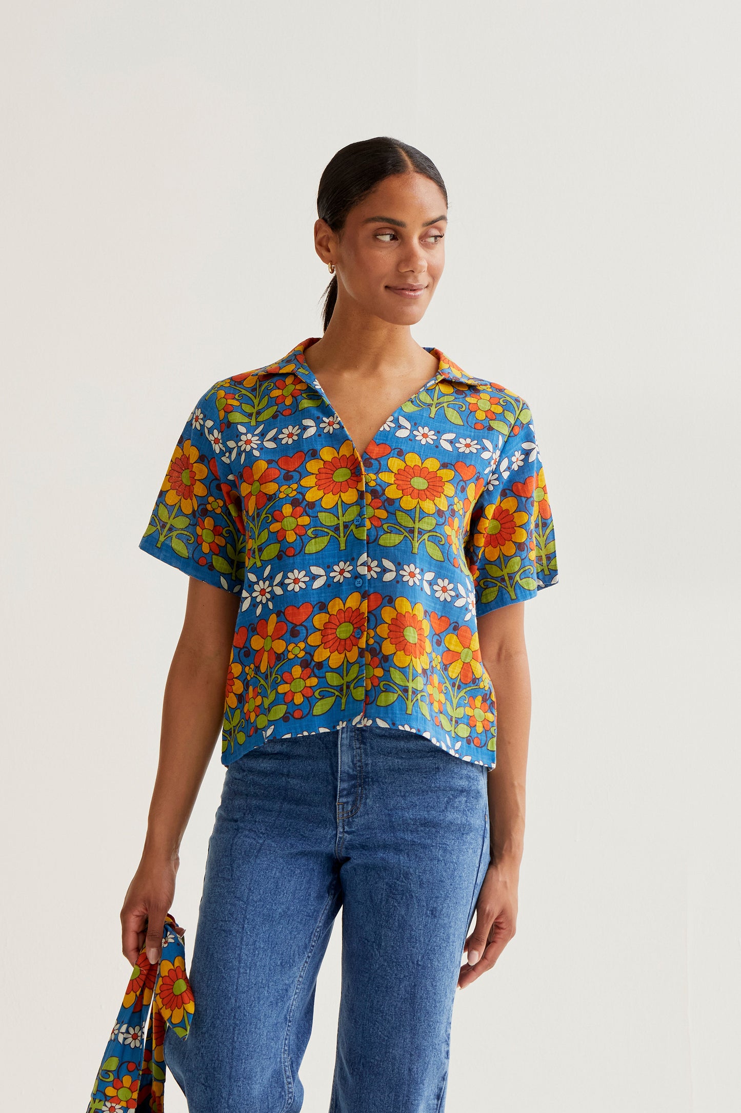 Shirt with Garden print