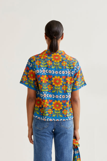 Shirt with Garden print