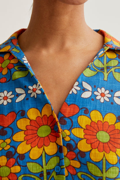 Shirt with Garden print