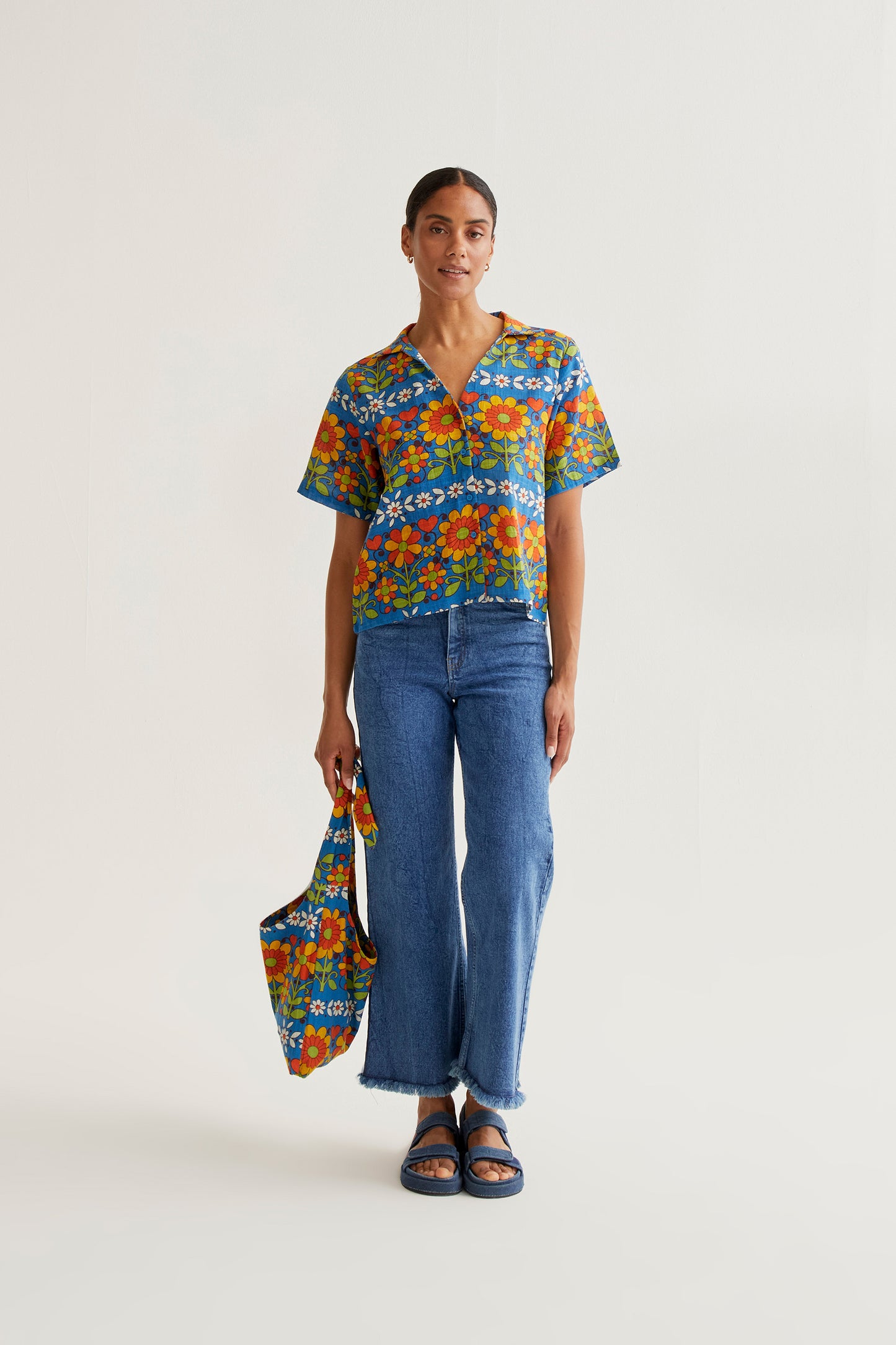 Shirt with Garden print