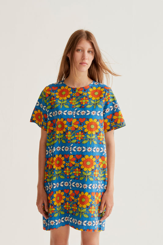 Short dress with Garden print